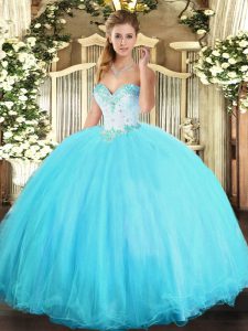 Sleeveless Beading Lace Up Vestidos de Quinceanera