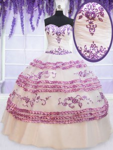 Ruffled Floor Length Ball Gowns Sleeveless White Ball Gown Prom Dress Lace Up