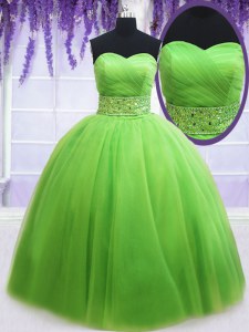 Pretty Floor Length Ball Gown Prom Dress Sweetheart Sleeveless Lace Up
