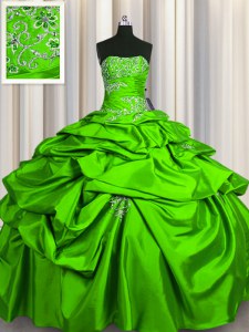 Flirting Sleeveless Floor Length Beading and Pick Ups Lace Up Sweet 16 Dresses