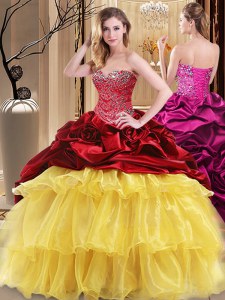 Hot Selling Floor Length Ball Gowns Sleeveless Multi-color Vestidos de Quinceanera Lace Up