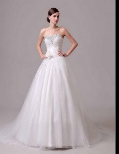 Fashionable White Bridal Gown Wedding Party and For with Beading and Hand Made Flower Sweetheart Sleeveless Brush Train Lace Up