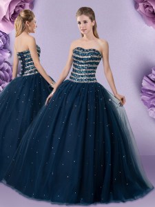 Nice Floor Length Ball Gowns Sleeveless Dark Green Sweet 16 Quinceanera Dress Lace Up