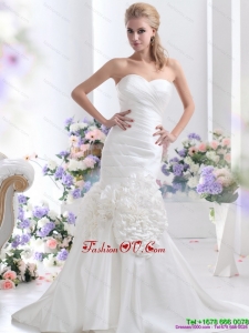 2015 Wonderful Sweetheart Wedding Dress with Ruching