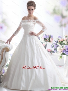 2015 Elegant Off the Shoulder Wedding Dress
