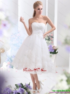 High End White Strapless Ruffled Bridal Gowns with Sequins