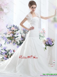 High End A Line Strapless Wedding Dress for 2015