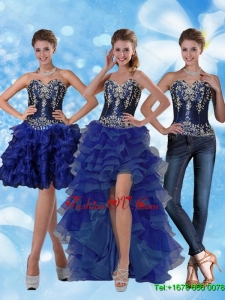 Detachable Sweetheart Prom Skirts with Ruffled Layers and Embroidery