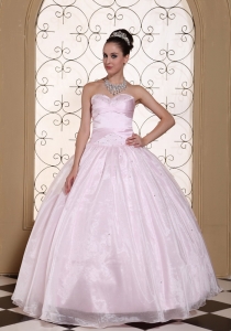 Baby Pink 2013 Quinceanera Dress Sweetheart Beaded Decorate