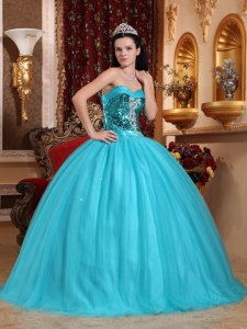 Sweetheart Tulle Beading Quinceanera Dress by Sequence
