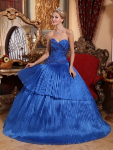 Sweetheart Organza Quinceanera Dress by Pleated Fabric