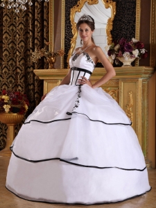 Strapless Satin and Organza Appliques Dress for Quinceanera