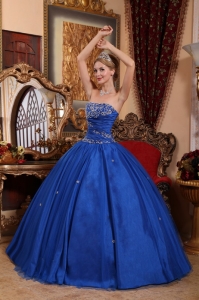 Royal Blue Quinceanera Dress for Sweet 15 Appliques