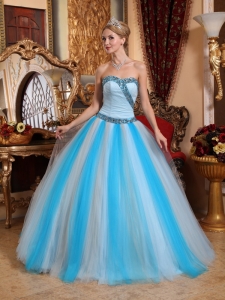 Tulle Beaded Multi-color Quinceanera Gown Dress Sweetheart