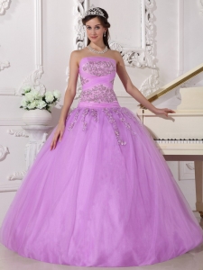 Beading Appliques Lavender Quinceanera Dresses Ball Gown