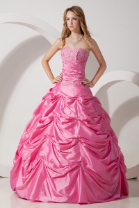 Rose Pink Appliques Quinceanera Dresses for Sweet Sixteen