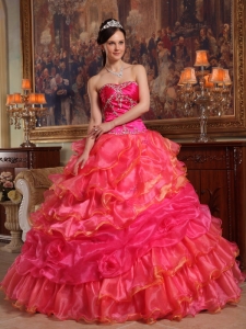 Ball Gown 16th Birthday Dress Sweetheart Taffeta Organza Beading