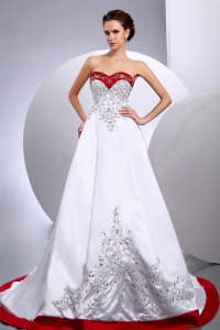 New Wedding Dress Embroidery Beading Sweetheart A-line