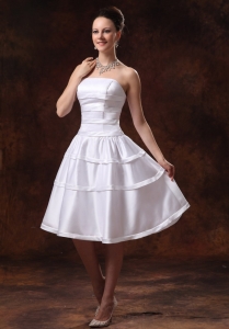Taffeta A-line Knee-length Bridesmarid Dress Custom Made