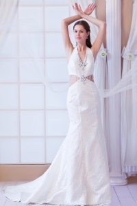 Bridal Gown Empire Strapless High-low Chiffon Appliques