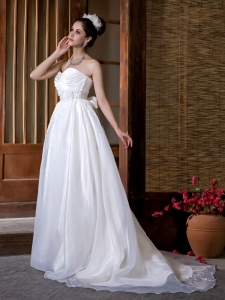 Sweetheart Taffeta and Organza Beading and Ruch Bridal Gown