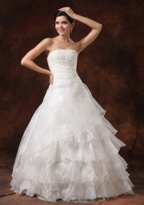 Layered Lace Wedding Dress Decorate Bust For 2013