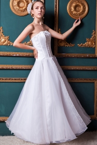 Embroidery Lace Wedding Dress Bridal Gowns Strapless