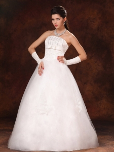 Custom Made Strapless Beading New Style Wedding Dress