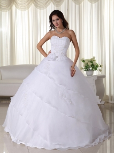 Ball Gown Sweetheart Organza Quinceanera Dress Ruffled Layers