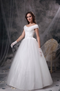 Beautiful Princess Off The Shoulder Wedding Dress with Lace