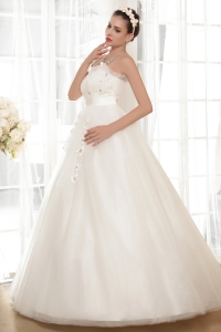 Sweetheart Wedding Dress Floor-length Appliques With Beading