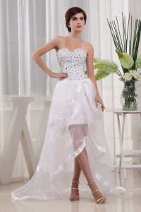 Prom Dress Sweetheart Beading High-low Layeres In 2013