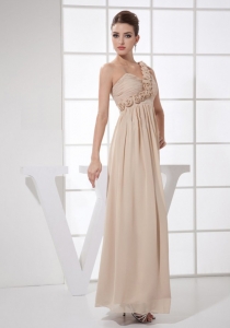 ChampagneOne Shoulder Ankle-length 2013 Prom Dress