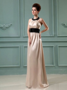 Halter Floor-length Prom Dress Champagne 2013