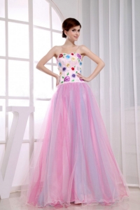 A-Line Colorful Sweetheart Floor-length Prom Dress