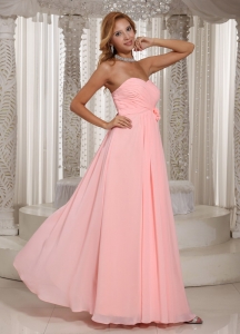 Bridesmaid Dress Ruched Bodice Chiffon For Wedding Party