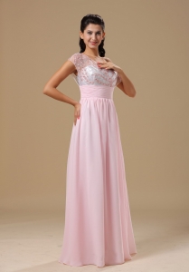 Sweetheart Baby Pink Chiffon 2013 beaded Prom Dress