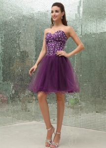 Beaded Bodice and Sweetheart Prom Dress With Mini-length