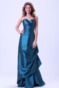 Discount Sweetheart Prom Dress Taffeta Floor-length Blue