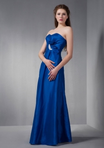 Blue Prom Dress Sweetheart Floor-length Taffeta Appliques