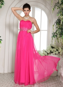 Ruch Beading Column Hot Pink Sweetheart Prom/Celebrity Dress
