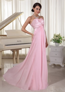 Sweetheart Beaded Evening Dress Baby Pink
