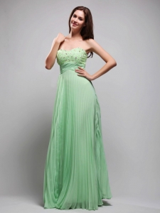 Sweetheart Beading Evening Gown Apple Green