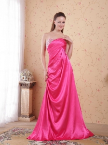 Celebrity Dress Hot Pink Empire Sweetheart Ruch