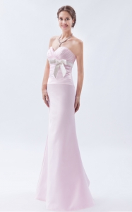 Baby Pink Mermaid Sweetheart Bow Prom Dress