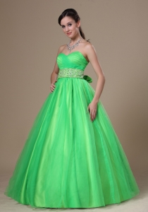 Beaded Decorate Wasit Sweetheart Prom / Evening Dress