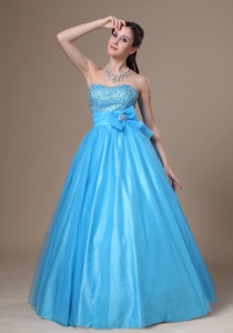 Beading and Bowknot Tulle and Taffeta Prom / Evening Dress