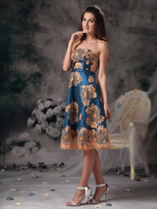Colorful Printing Prom Dress A-line Knee-length