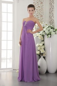 Lavender Beading Prom / Evening Dress Sweetheart Chiffon