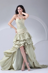 Beading and Pick-ups High-low Sweetheart Prom Dress